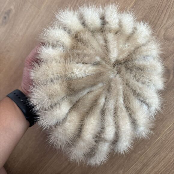 Vintage Deborah Exclusive Womens Fur Hat Pillbox 50s 60s Mink Brown Luxury main image 2